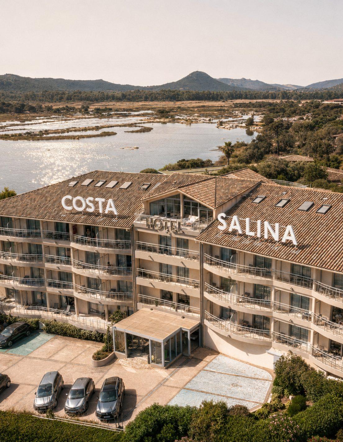 Le parking privé de l’hôtel Costa Salina